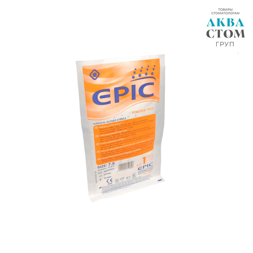 Перчатки Epic одноразовые размер 7.5 