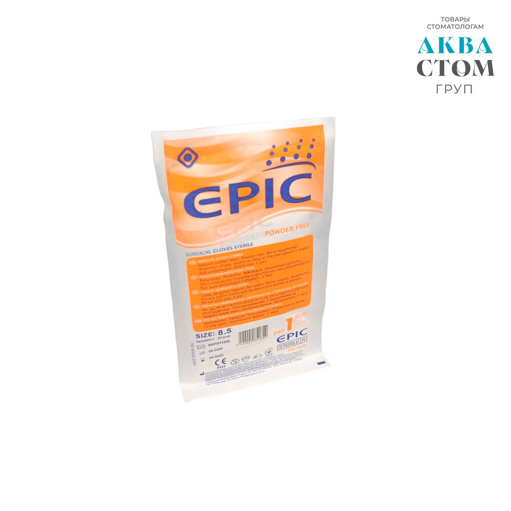 Перчатки Epic одноразовые размер 8.5 