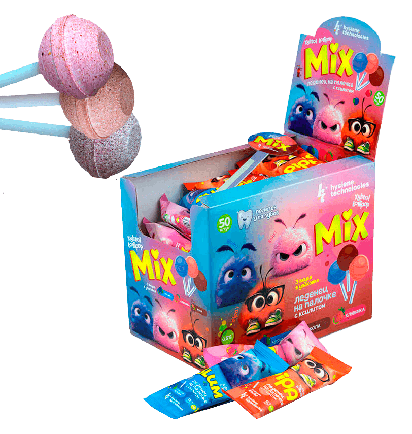 Леденцы с ксилитом Xylitol Lollipop коробка