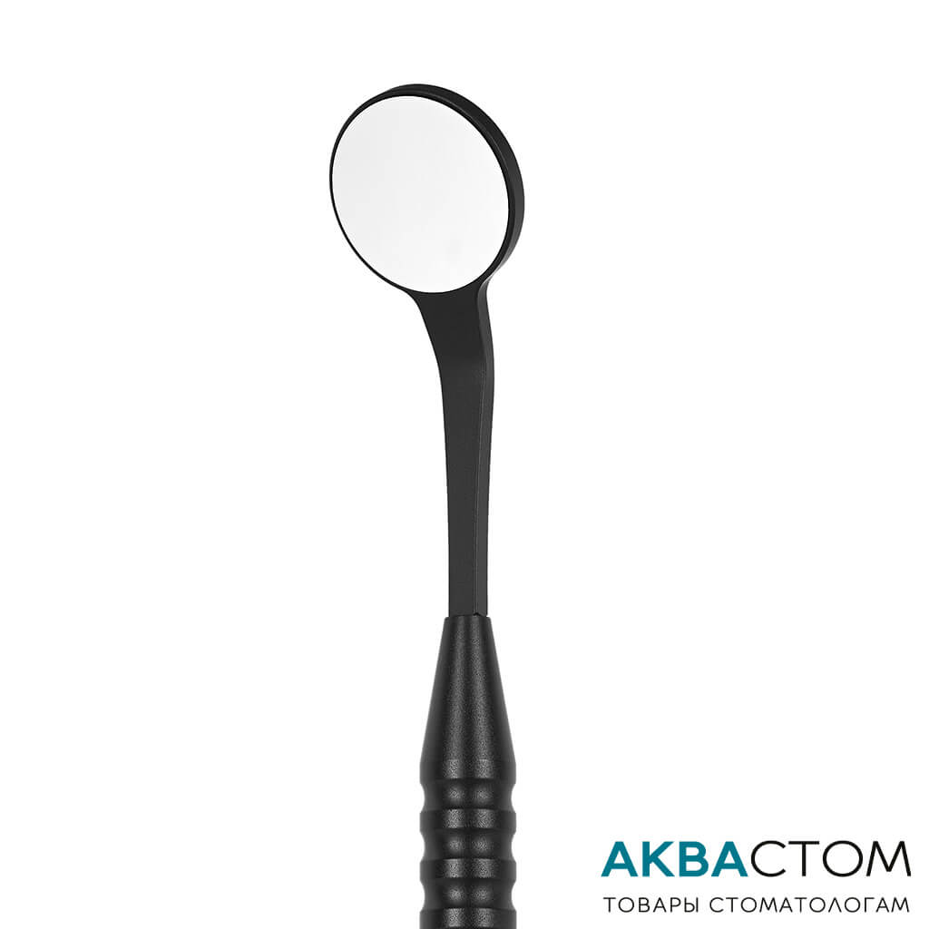 Зеркало Dr.Kim серия Black №3 20 мм с ручкой